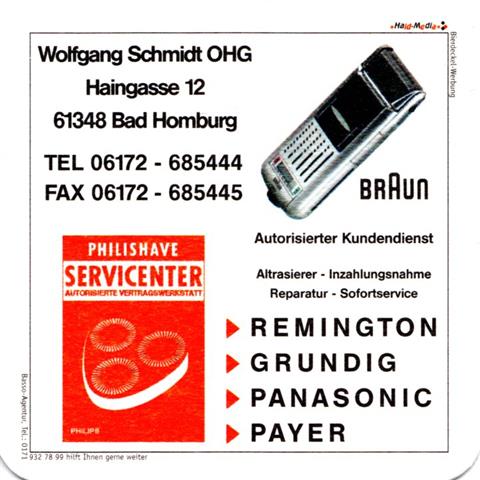 bad homburg hg-he schmidt 1a (quad185-u l philishave-schwarzrot)